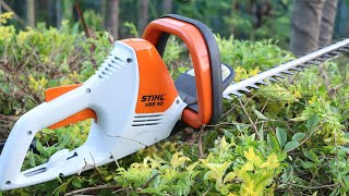 STIHL HSE 42/52 Electric Hedge Trimmer Unboxing and Testing,