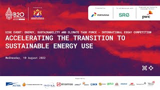 Accelerating The Transition to Sustainable Energy Use | 3rd Webinar by the B20 Task Force ESC