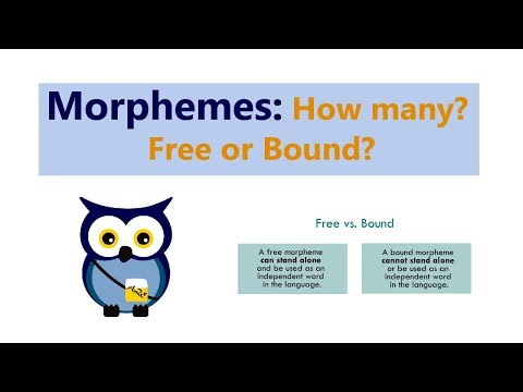 Morphemes: How many? Free or bound?