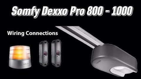 Somfy Dexxo Pro 800 / 1000 RTS Wiring Connections | Garage Door Opener |
