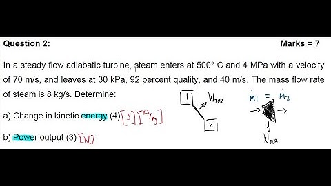 2019 Exam - Thermodynamics Mech3001 - Question 2