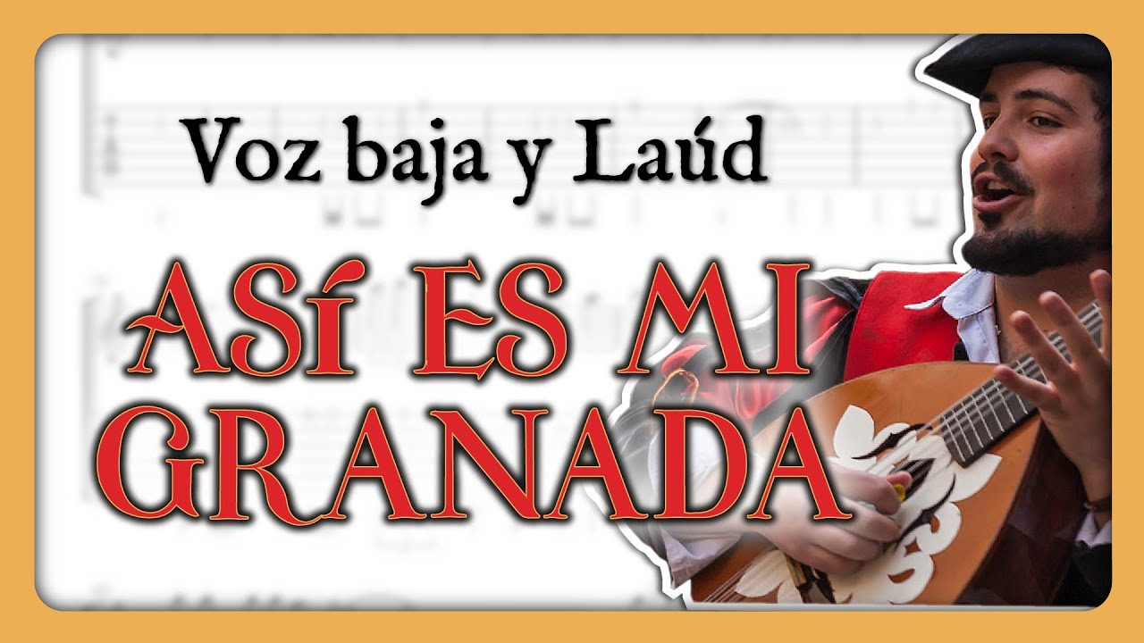Cómo tocar ASI ES MI GRANADA | Bajo y laud | partitura cifrada