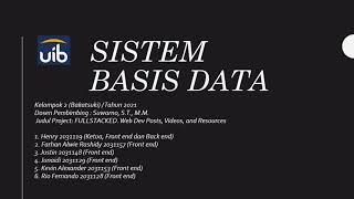 UAS Sistem Basis Data Kelompok 2 (2SIMC)