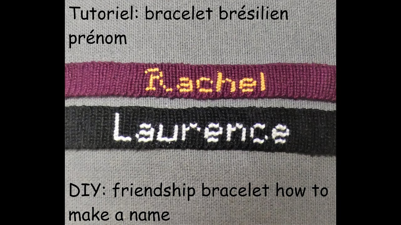 Tutoriel: bracelet brésilien prénom (DIY: friendship bracelet how to make a  name) - YouTube