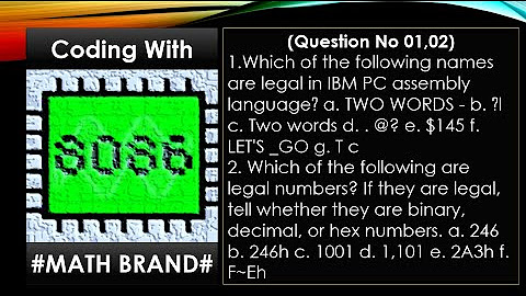 Microprocessor(Assembly Language)(Full Course)(Yth Yu Charles Marut ...