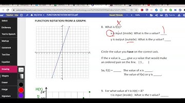 Video - Function Notation #5-9 Input vs Output on a Graph