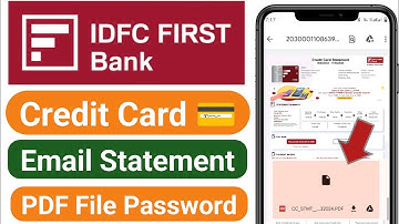 FIRST WOW! Credit Card Statement Pdf File Password | idfc first credit card statement pdf password