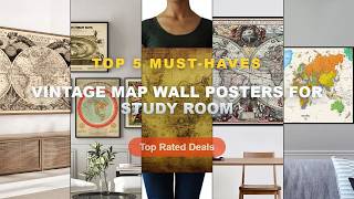 Cheap Best Vintage Map Wall Posters For Study Room Unboxing Review - 59 42cm Wall World Map Vint