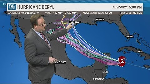 Tropics update: Hurricane Beryl now a Category 2 hurricane, heading toward Mexico
