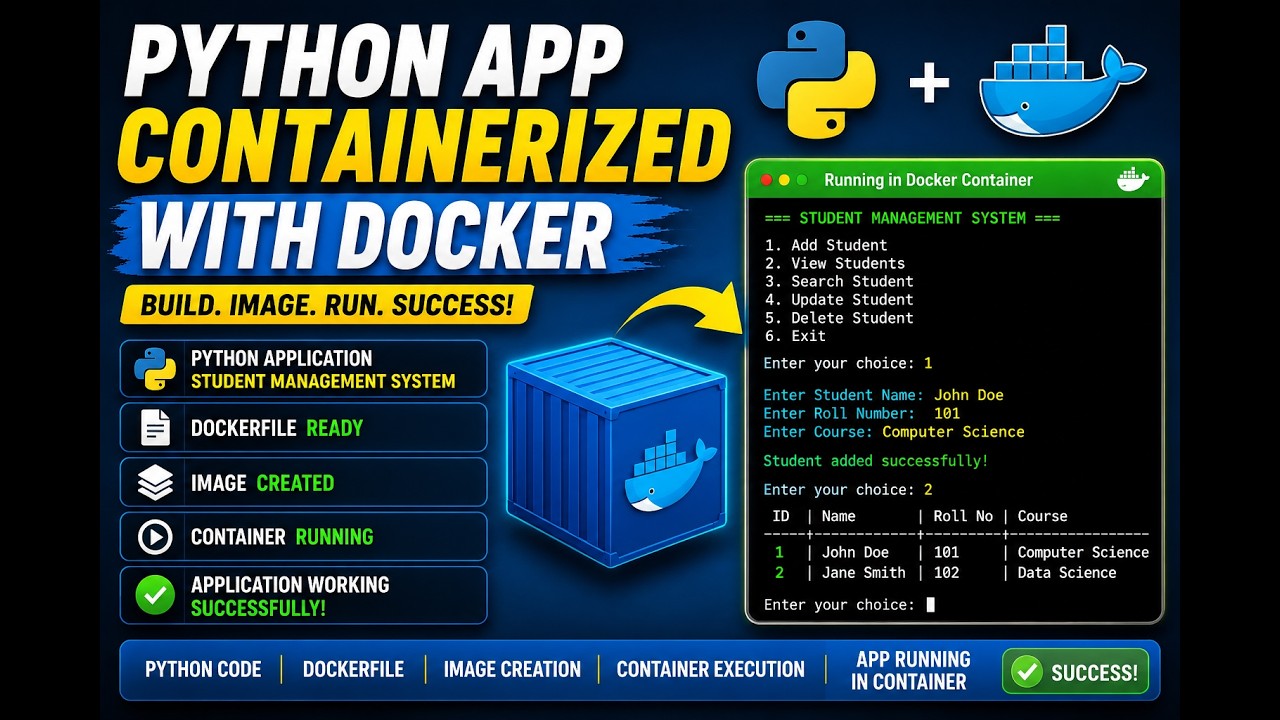 Dockerize a Python Application | Student Management System Using Docker ...