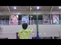 forehand high clear フォアハンドのハイクリア打者の視点