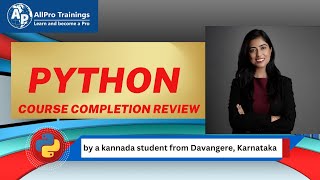 Python Course Review | Student from Davangere, Karnataka | AllPro Trainings