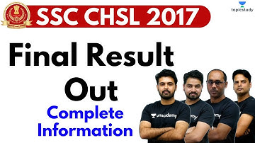 SSC CHSL 2017 | Final Result Out
