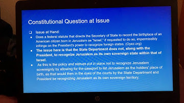 Political Science Zivotofsky v. Kerry