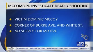 Teen found shot, killed on McComb street