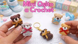 Mini ositos a crochet 🧸✨ Recuerdos tiernos en una pieza sin coser.