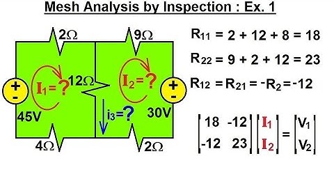 Electrical Engineering: Ch 3: Circuit Analysis (22 of 37) Mesh Current by Inspection: Ex. 1