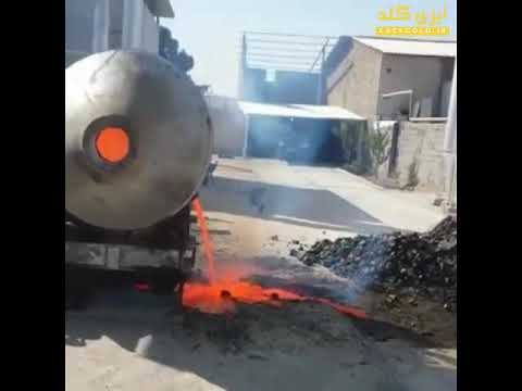 تخلیه سرباره از کوره دوار