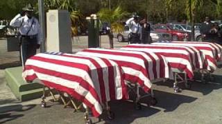 Funeral with Full Honors for Slain homeless U S  veteran and three other homess or indigent veterans Miami Jan  24 2009