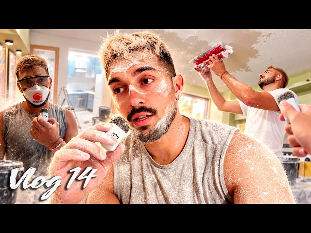 VLOG #14 | La lío con la lijadora, alisamos el techo del sótano y pruebo recetas virales 🏠