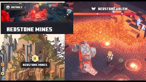 Minecraft Dungeons Part4 - Redstone Mines Redstone Golem Boss Fight
