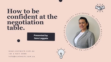 How To Be Confident at the Negotiation Table