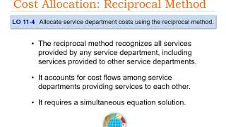 ACCT364 - Service Department Cost Allocations (Direct Method) Wealth