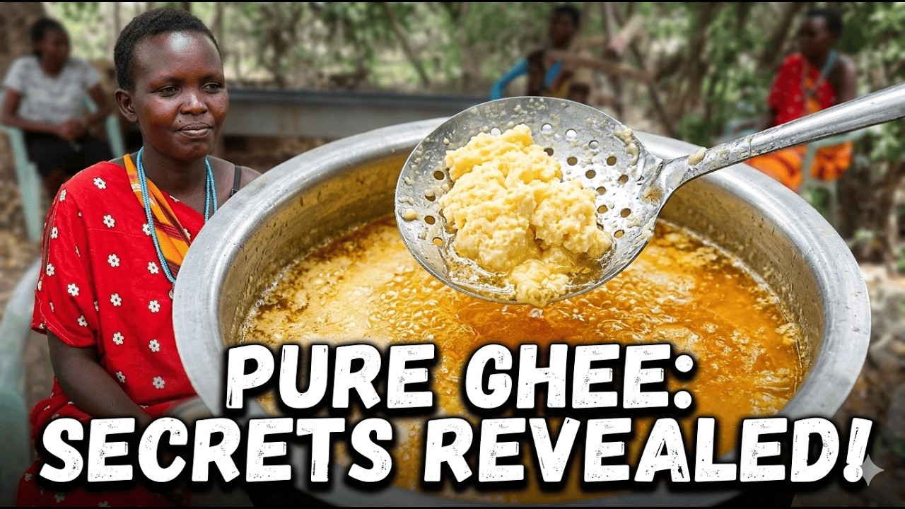 Maasai Ghee Making: How Women Turn Raw Cream Into Pure Gold | Traditional African Process