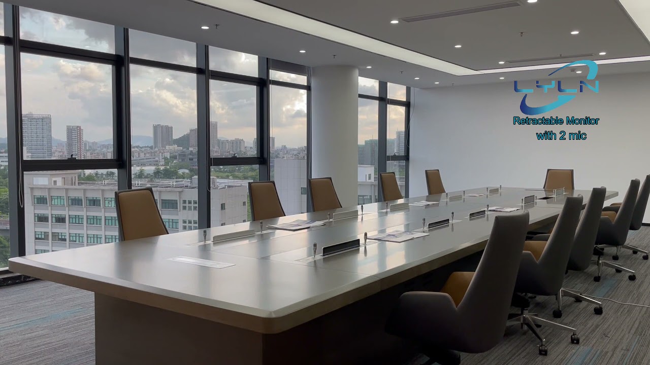 Retractable Monitor And 2 Bosch Microphones For Chairman Seat