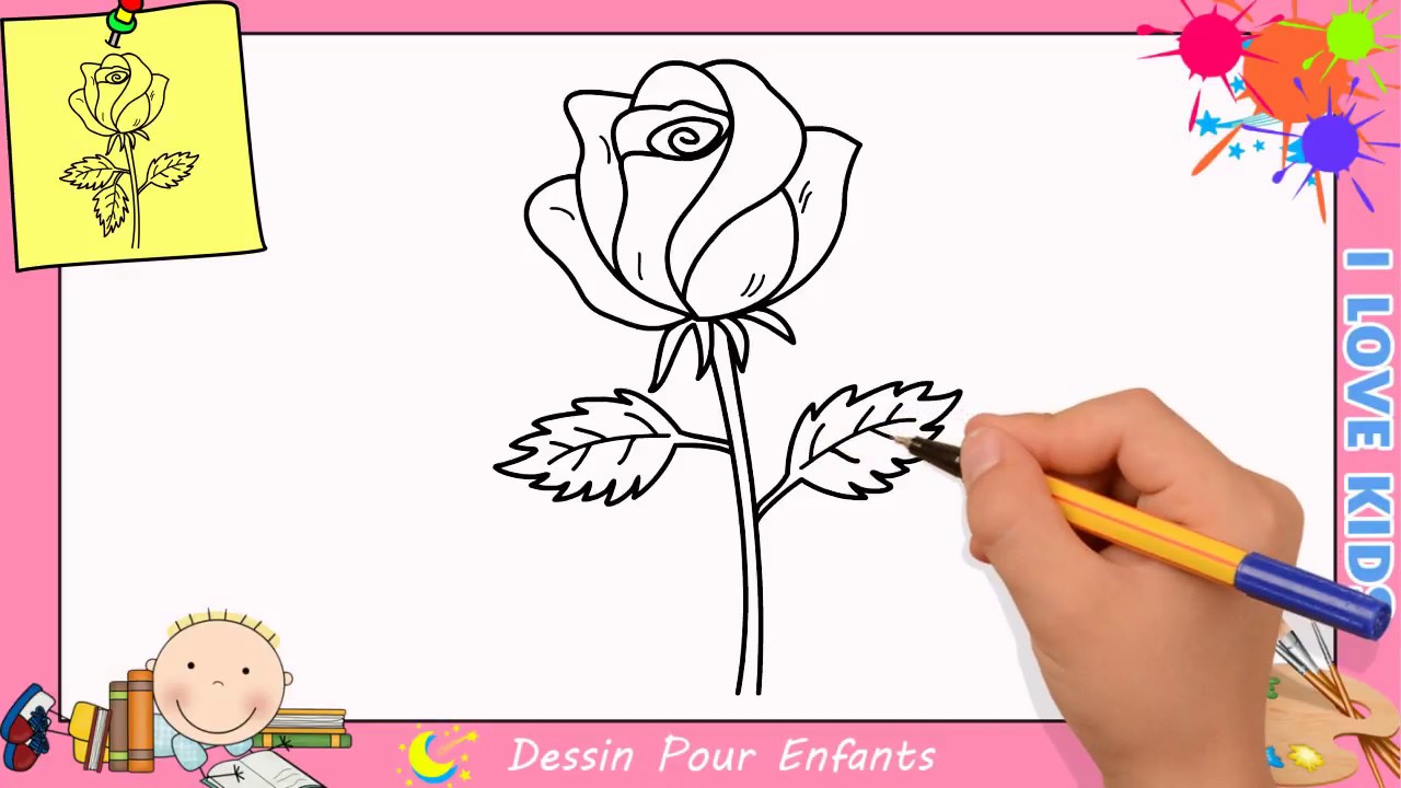 Comment dessiner une rose - 3 dessins de roses étape par étape