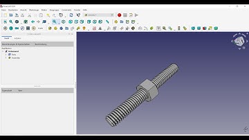 FreeCAD 0.20 Animation of screwing a nut onto a screw