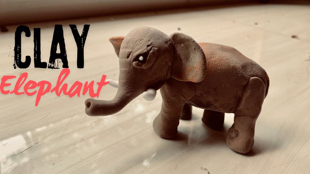 Clay Sculpting : Elephant /easy clay elephant 