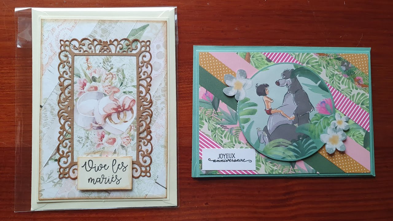 2 cartes avec une nouvelle façon d'utiliser nos chutes, fines et en bande cette fois ! 🙃