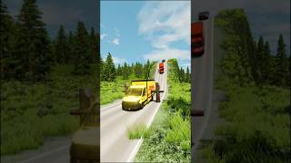 Cargo Trucks Vs Log Trap - BeamNG.Drive #shorts #beamngdrive #truck