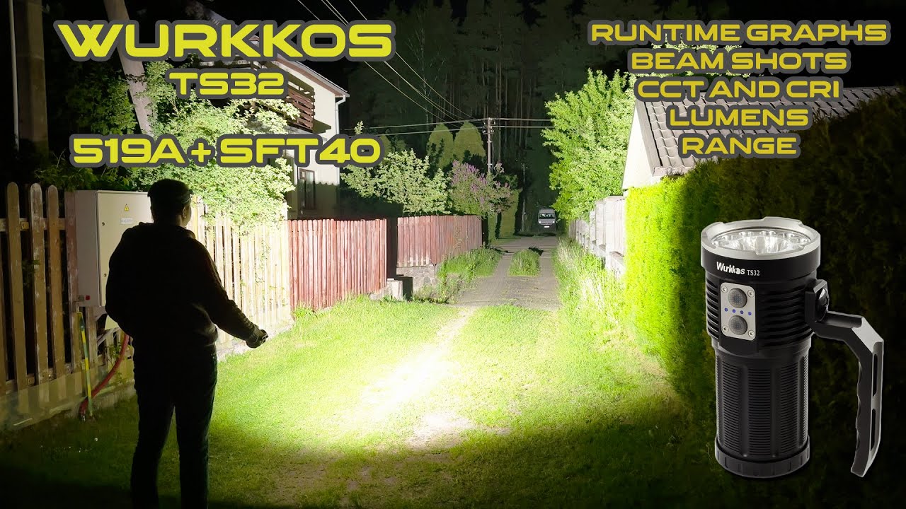 Wurkkos TS32 519A + SFT40 flashlight review in HDR | Night shots