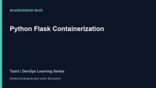 Python Flask Containerization | Tamil | DevOps Audio