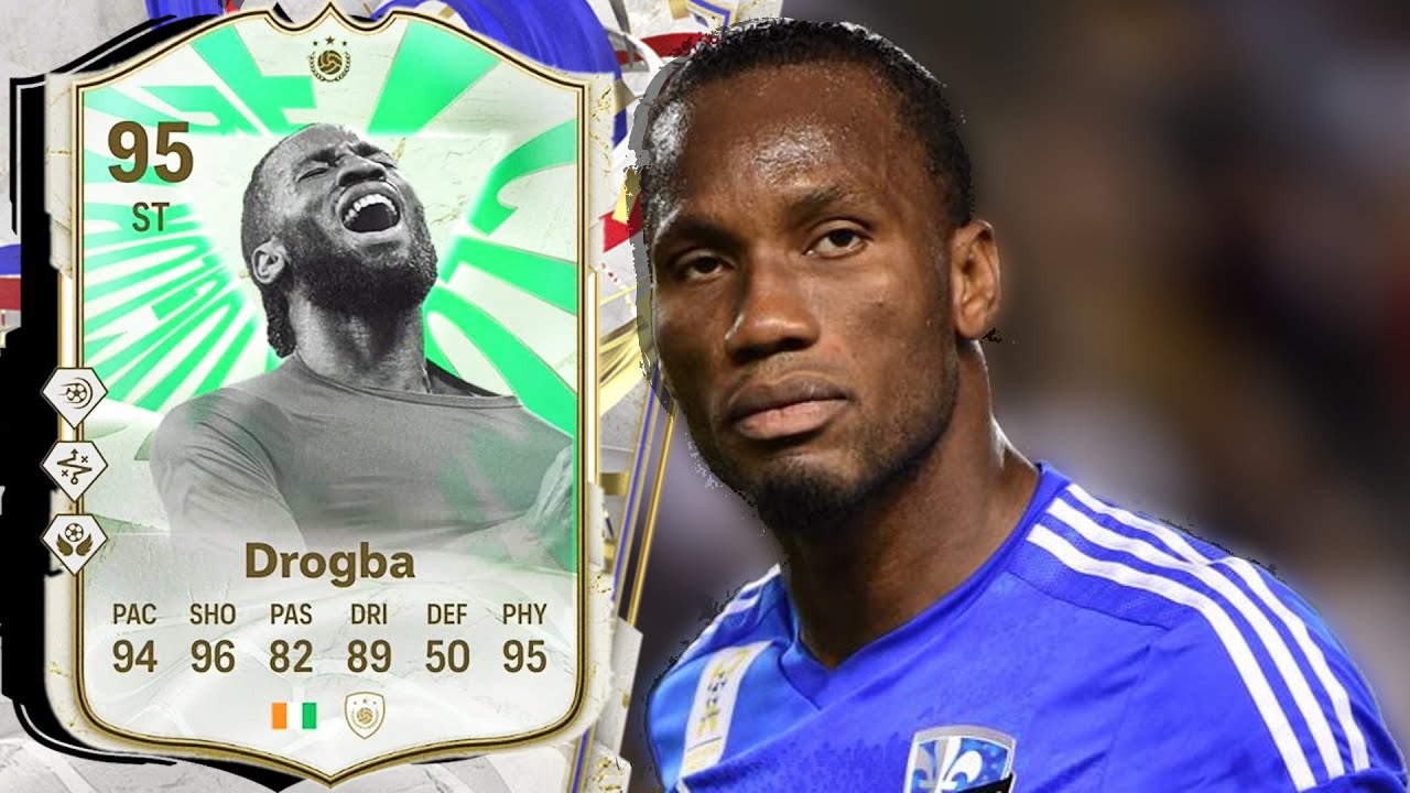 95 DROGBA FC CHAMPION ICON PLAYER REVIEW FC 24 - YouTube