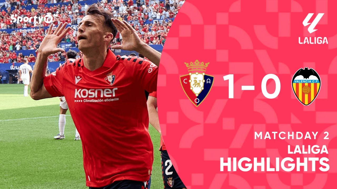 CA Osasuna vs Valencia FC (1-0) | 25/26 season | LaLiga Game Highlights - SportyTV
