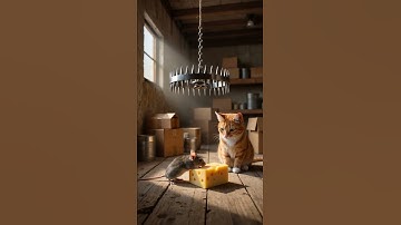 Shocking! 😱😱The cat sets a trap and waits in silence ！😱😱 #shorts #cat #trap #mouse #FunnyCat #cute