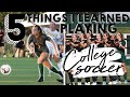 5 THINGS I LEARNED PLAYING D1 COLLEGE SOCCER | secrets to fitness & nutrition