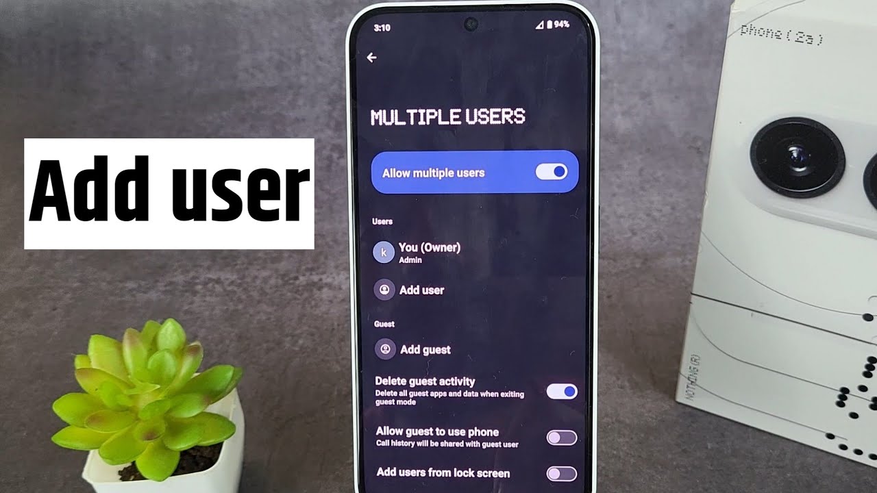 how to create multiple users in nothing phone 2a | add multiple user ...