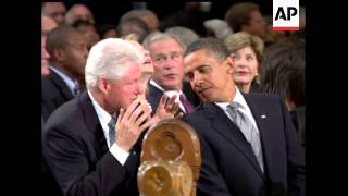 An array of living U.S. presidents gather in Boston for mass commemorating the life of Senator Edwar