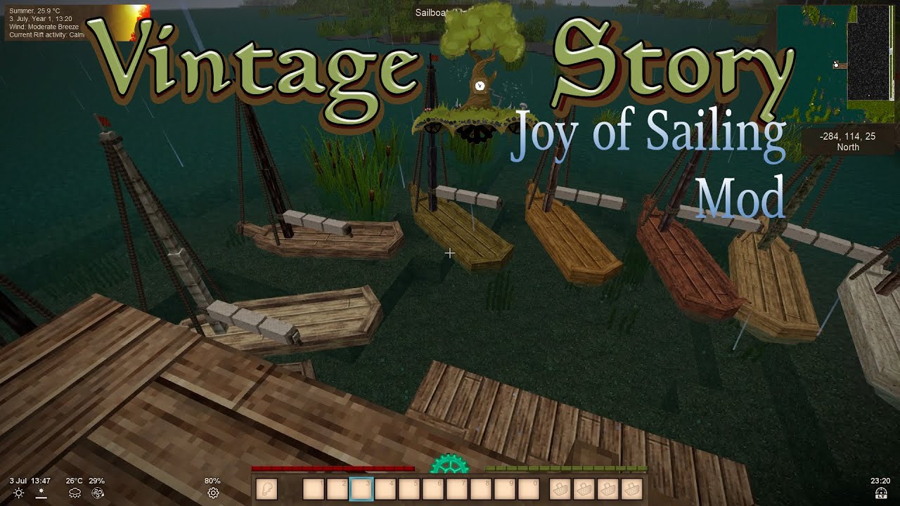 Vintage Story JOY OF SAILING MOD (Sail Boats) Mod Showcase [1.18.7