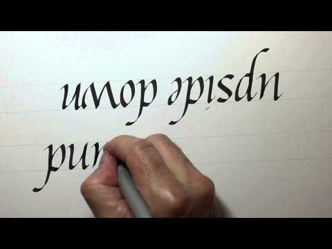 How to write letters upside down and backwards