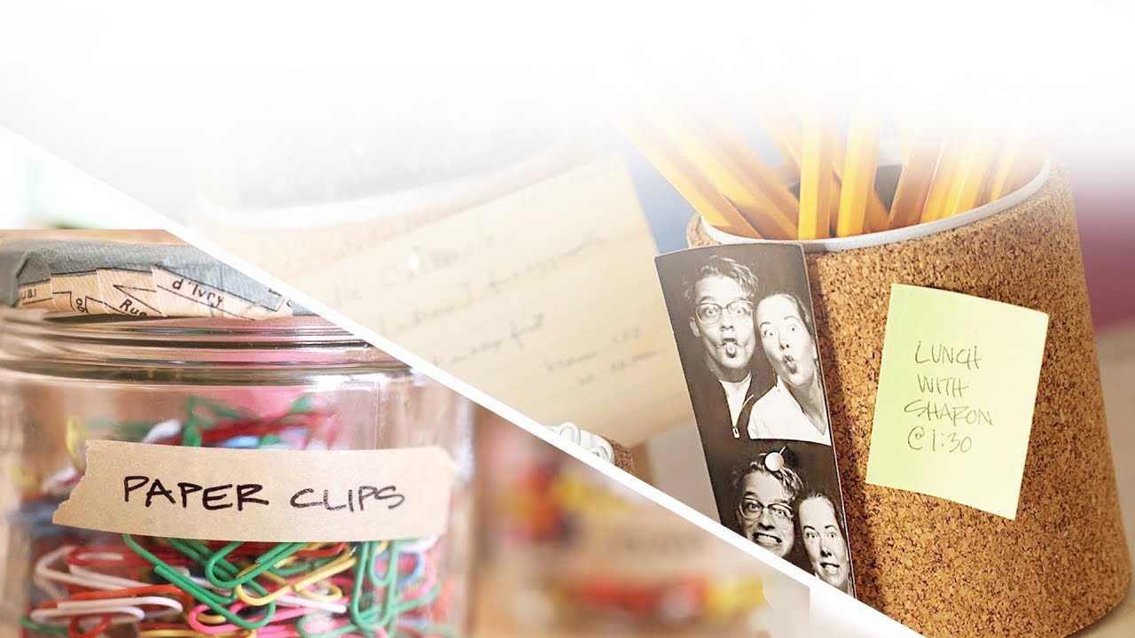 6 Clever DIY Office Organization Ideas - YouTube