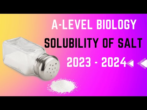 A-level biology why does salt dissolve in water?
