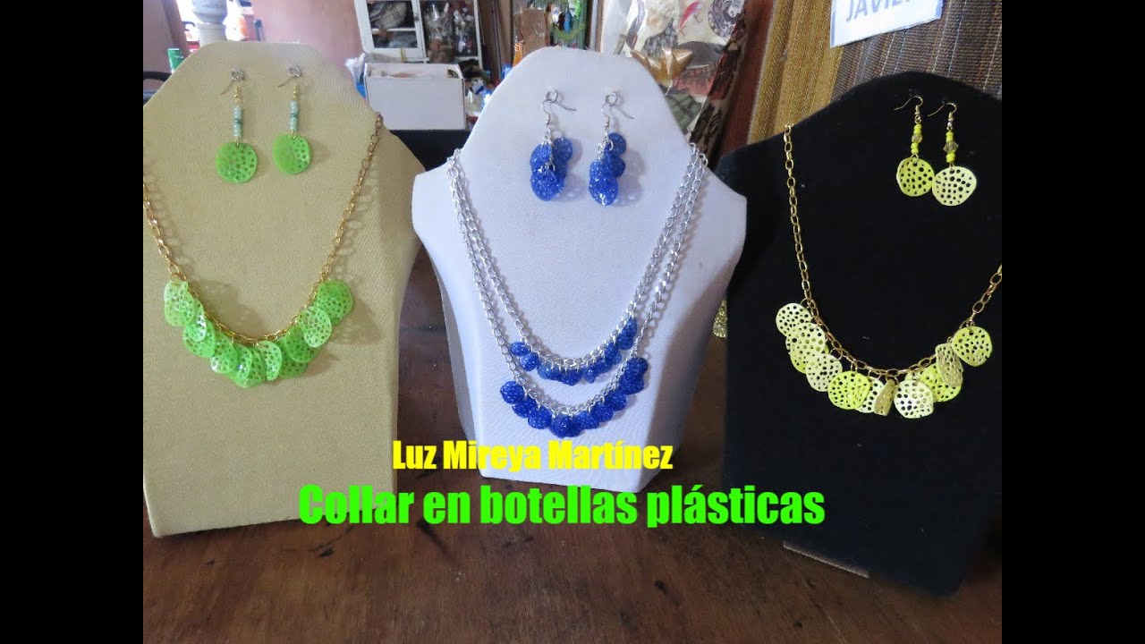 COLLARES EN BOTELLAS PLÁSTICAS ESTILO BURBUJAS