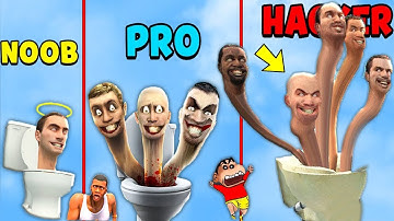 MERGE SKIBIDI TOILET MONSTER and CAMERAMAN into SPEAKERMAN | NOOB vs PRO vs HACKER | FRANKLIN