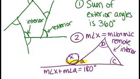 Exterior Angles Theorems: Lesson (Geometry Concepts)