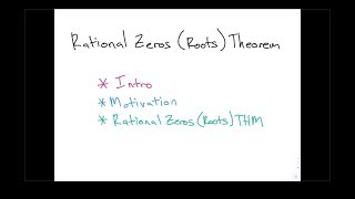 Rational Zeros Theorem